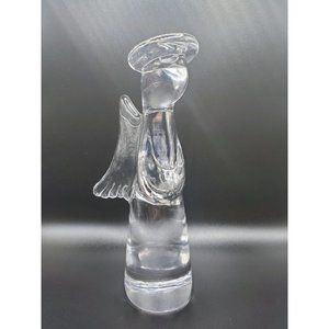 Vintage Crystal Angel Figurine Statue Art Glass 7.25"